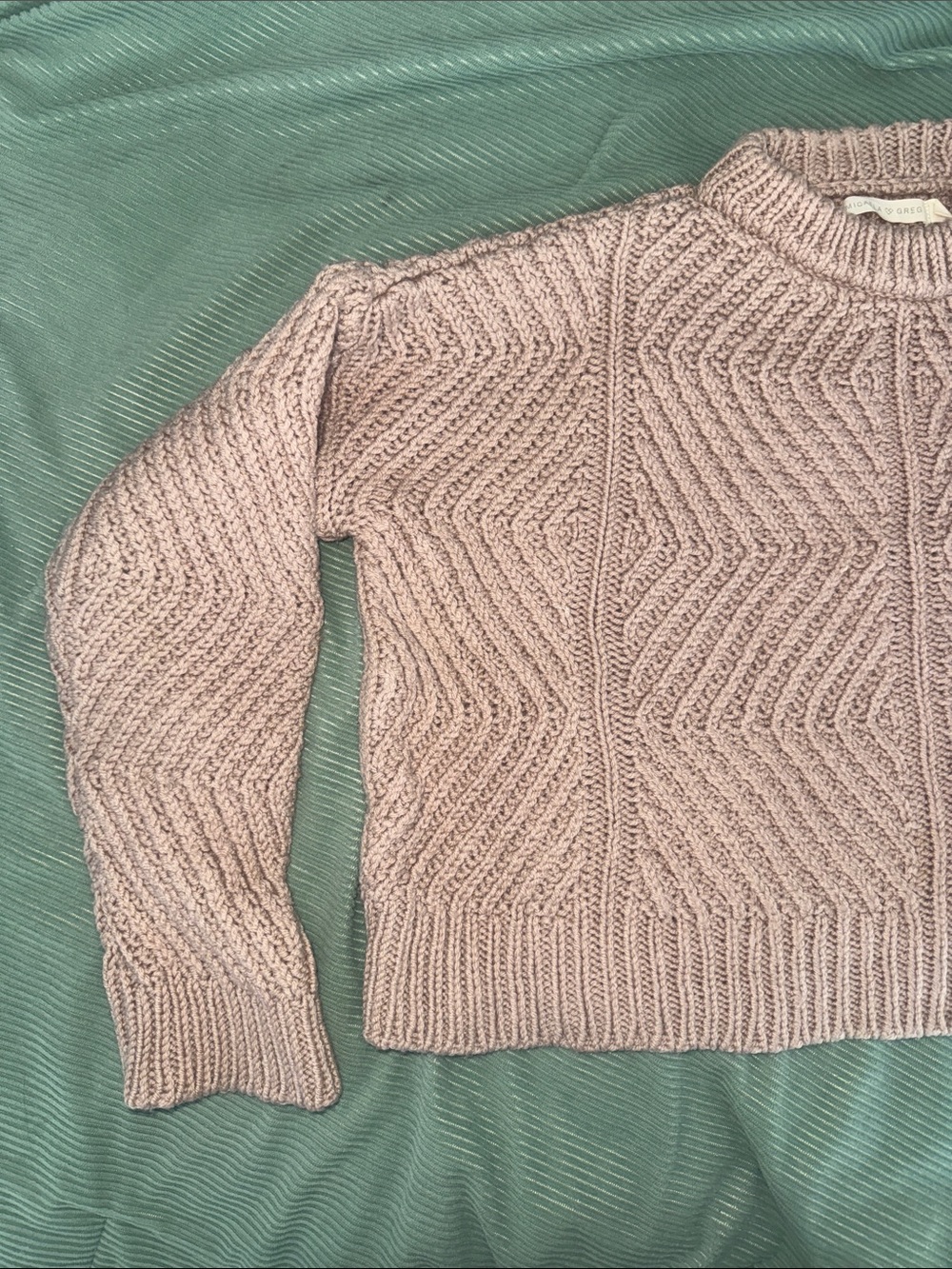 Micaela Greg Bevel Sweater - Wool - Blush - S - Picture 8 of 9